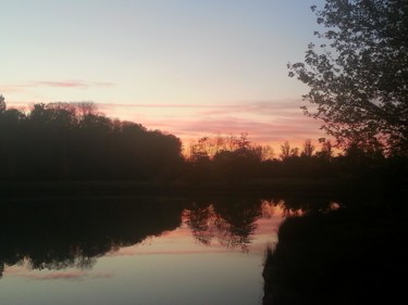 Crepuscule sur l 'etang