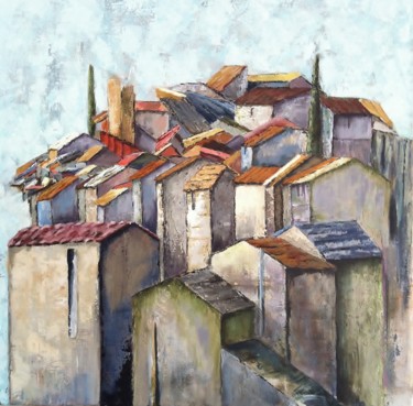 Peinture intitulée "Pierres Provencales" par Patricia Lejeune, Œuvre d'art originale, Acrylique