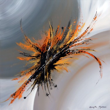 Peinture intitulée "Kohleria" par Brigitte Mostacci, Œuvre d'art originale, Acrylique