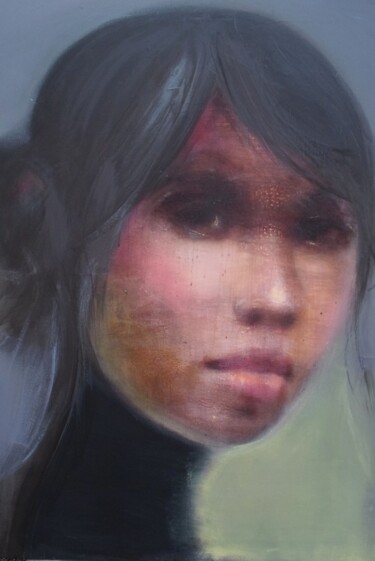 Peinture intitulée "javanese-girl" par Ilgvars Zalans, Œuvre d'art originale, Huile
