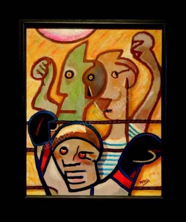 Malerei mit dem Titel "Le petit boxeur ( T…" von Pierre-Louis Torres, Original-Kunstwerk, Acryl
