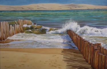 Schilderij getiteld "point de vue II" door M'Do, Origineel Kunstwerk, Acryl