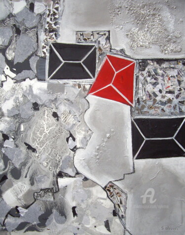 Peinture intitulée "Vue du ciel 2..." par Sylvie Oliveri, Œuvre d'art originale, Acrylique