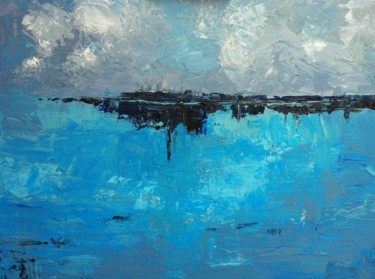 Peinture intitulée "gris-bleu.jpg" par Isabelle Nativelle, Œuvre d'art originale