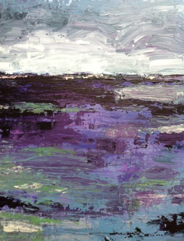Peinture intitulée "plage-violette.jpg" par Isabelle Nativelle, Œuvre d'art originale, Acrylique