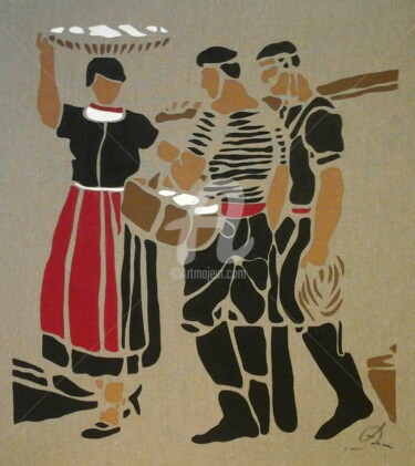 Peinture intitulée "" ARRANTZALEEK "" par Jacquotte Gaignault, Œuvre d'art originale