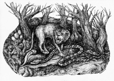 War is never ending Dessin intitulée "War is never ending" par Patrick Jannin, Œuvre d'art originale, Encre