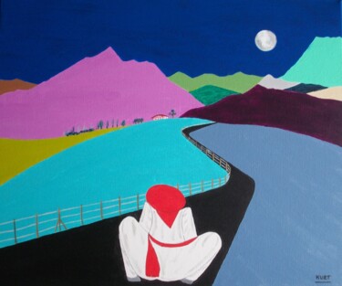 au pays des basques Peinture intitulée "au pays des basques" par Didier Dordeins, Œuvre d'art originale, Acrylique