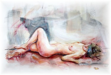 Peinture intitulée "modelv-apb-2014-200…" par Rémy Nicolas Graphite, Œuvre d'art originale