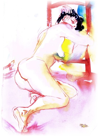 modele vivant apb 2014 Peinture intitulée "modele vivant apb 2…" par Rémy Nicolas Graphite, Œuvre d'art originale