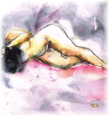 Peinture intitulée "modèle vivant apb 4…" par Rémy Nicolas Graphite, Œuvre d'art originale