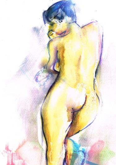 modèle vivant apb 2.jpg Peinture intitulée "modèle vivant apb 2…" par Rémy Nicolas Graphite, Œuvre d'art originale