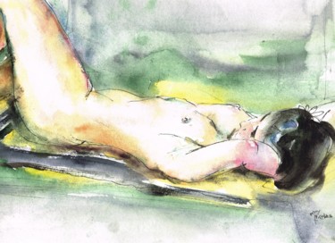 modèle vivant 1.jpg Peinture intitulée "modèle vivant 1.jpg" par Rémy Nicolas Graphite, Œuvre d'art originale