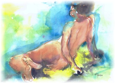 modèle vivant 5.jpg Peinture intitulée "modèle vivant 5.jpg" par Rémy Nicolas Graphite, Œuvre d'art originale