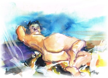 modèle vivant 6.jpg Peinture intitulée "modèle vivant 6.jpg" par Rémy Nicolas Graphite, Œuvre d'art originale