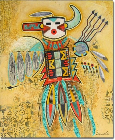 DANSE DE LA PLUIE Peinture intitulée "DANSE DE LA PLUIE" par Jean-Luc Osswald, Œuvre d'art originale, Acrylique