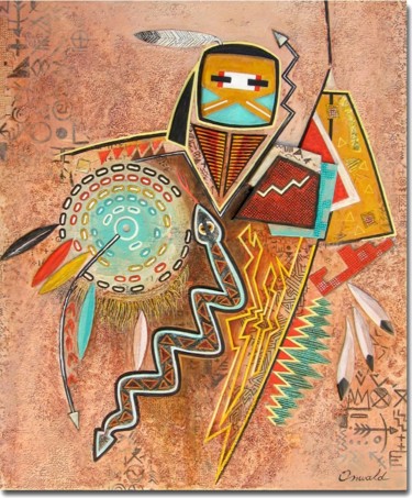 DANSE DU SERPENT Peinture intitulée "DANSE DU SERPENT" par Jean-Luc Osswald, Œuvre d'art originale