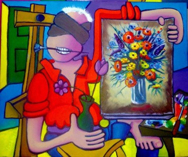 Painting titled "Et Voila" by Peter A. Lang, Original Artwork, Oil