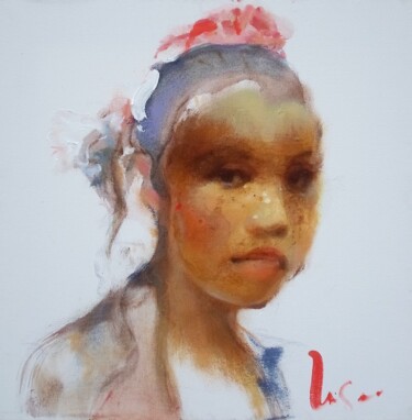 Peinture intitulée "java-dancer-girl" par Ilgvars Zalans, Œuvre d'art originale, Huile