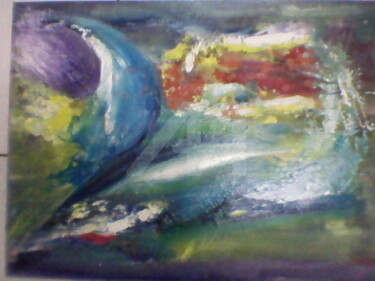 Painting titled "The DIVE" by Yvette Chilli Chilli, Original Artwork, Oil