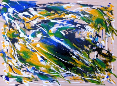 Vol d'oiseau / Flying Bird Painting titled "Vol d'oiseau / Flyi…" by Artstudio29, Original Artwork, Acrylic Mounted on Wood Panel