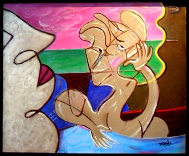 Le bruit que font les vagues ( The sound of waves ) Peinture intitulée "Le bruit que font l…" par Pierre-Louis Torres, Œuvre d'art originale, Acrylique