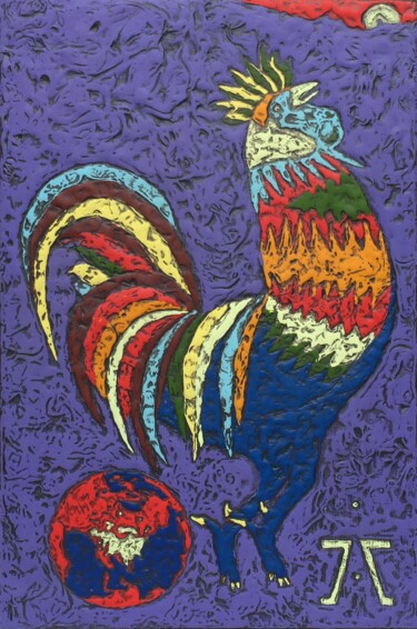 GALLUS Peinture intitulée "GALLUS" par Marjinal Artiste Peintre Décalé Français, Œuvre d'art originale, Acrylique