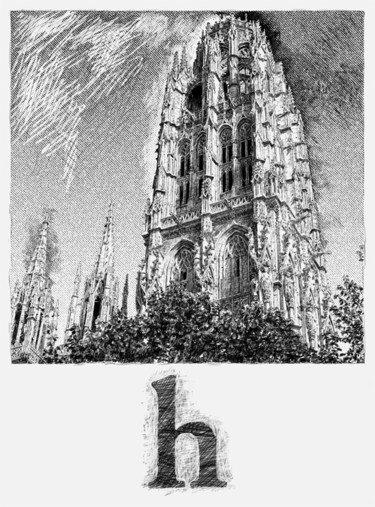 Arts numériques intitulée "Abécédaire : h" par François Lapouge, Œuvre d'art originale, Travail numérique 2D