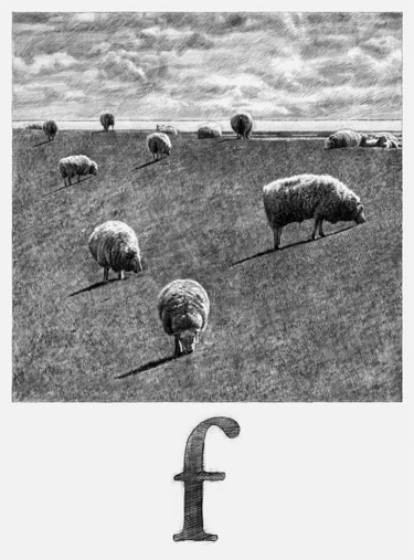 Arts numériques intitulée "Abécédaire : f" par François Lapouge, Œuvre d'art originale, Travail numérique 2D