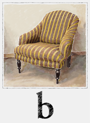 Arts numériques intitulée "Abécédaire : b" par François Lapouge, Œuvre d'art originale, Travail numérique 2D