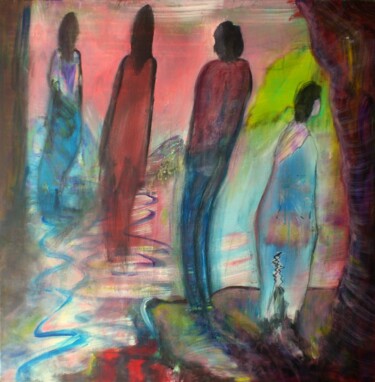 Peinture intitulée "la-fin-paresseuse-8…" par Bruno Briatte, Œuvre d'art originale, Huile
