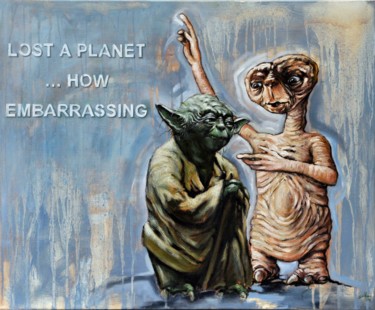 Peinture intitulée "YODA - ET" par Pascal Buffard, Œuvre d'art originale, Huile