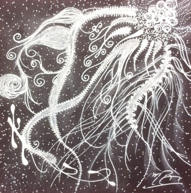 Dessin intitulée "Fleur d'Ô 425" par Mona Bessaa, Œuvre d'art originale, Encre