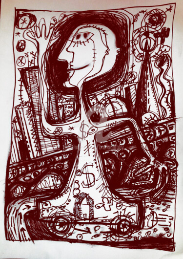 Dessin intitulée "20141207-222729-1.j…" par Bruno Antony-Thouret (bruno antony), Œuvre d'art originale, Marqueur