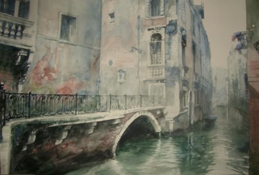 Peinture intitulée "Mon rêve de Venise…" par Paul Dmoch, Œuvre d'art originale, Aquarelle