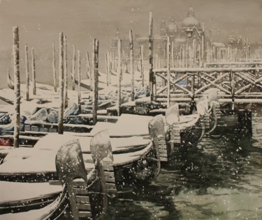 Peinture intitulée "La beauté gelée - G…" par Paul Dmoch, Œuvre d'art originale, Aquarelle