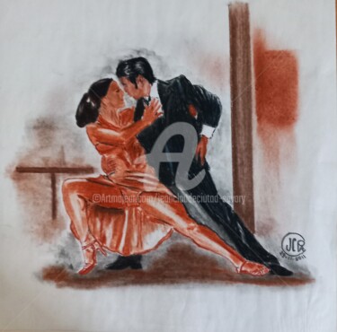 图画 标题为“TANGO n°4 de la sér…” 由Jc C-S ' Art, 原创艺术品, 粉彩 安装在其他刚性面板上