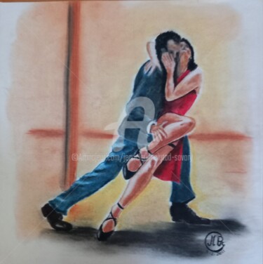 图画 标题为“Tango n°3 de la sér…” 由Jc C-S ' Art, 原创艺术品, 粉彩 安装在其他刚性面板上