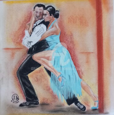 图画 标题为“TANGO n° 2 de la sé…” 由Jc C-S ' Art, 原创艺术品, 粉彩 安装在其他刚性面板上