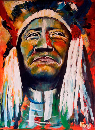 redcloud.jpg 32 Peinture intitulée "redcloud.jpg 32" par Valérie Faucon, Œuvre d'art originale, Acrylique