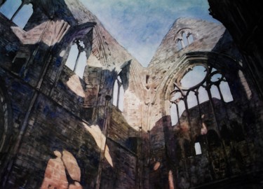 Peinture intitulée "Entre ciel et terre…" par Paul Dmoch, Œuvre d'art originale