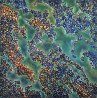 Peinture intitulée "water-war" par Pascal Buffard, Œuvre d'art originale