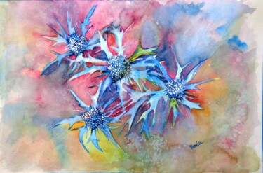 Pintura titulada "Cardos 2" por Benilde, Obra de arte original, Acuarela