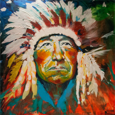big-man.jpg 38 Peinture intitulée "big-man.jpg 38" par Valérie Faucon, Œuvre d'art originale, Acrylique