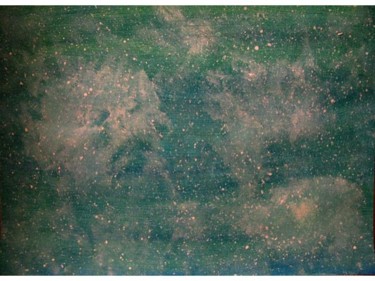 「Green Nebula, abstr…」というタイトルの絵画 Liza Peninonによって, オリジナルのアートワーク, アクリル