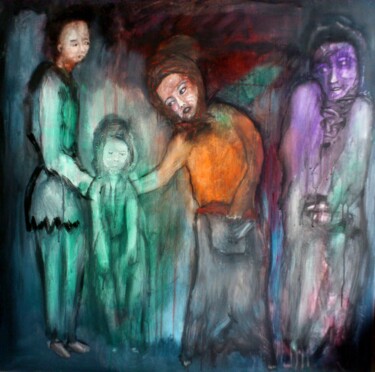 Peinture intitulée "dans-l-ombre-et-la-…" par Bruno Briatte, Œuvre d'art originale, Acrylique