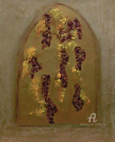 Painting titled "Through the Old Abb…" by Michela Curtis, Original Artwork, Acrylic Mounted on Other rigid panel