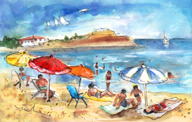 绘画 标题为“Mazarron Beach 04” 由Miki De Goodaboom, 原创艺术品, 水粉