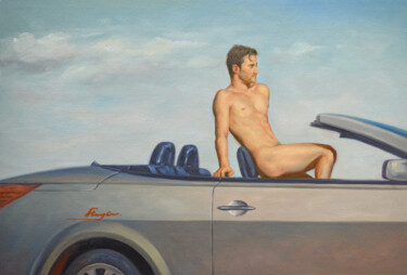 绘画 标题为“Oil painting  man o…” 由Hongtao Huang, 原创艺术品, 油