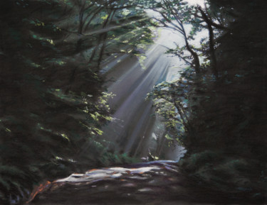 Painting titled "Filtered Light" by Reidsart, Original Artwork, Pastel